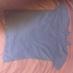 Blue rhinestone blouse